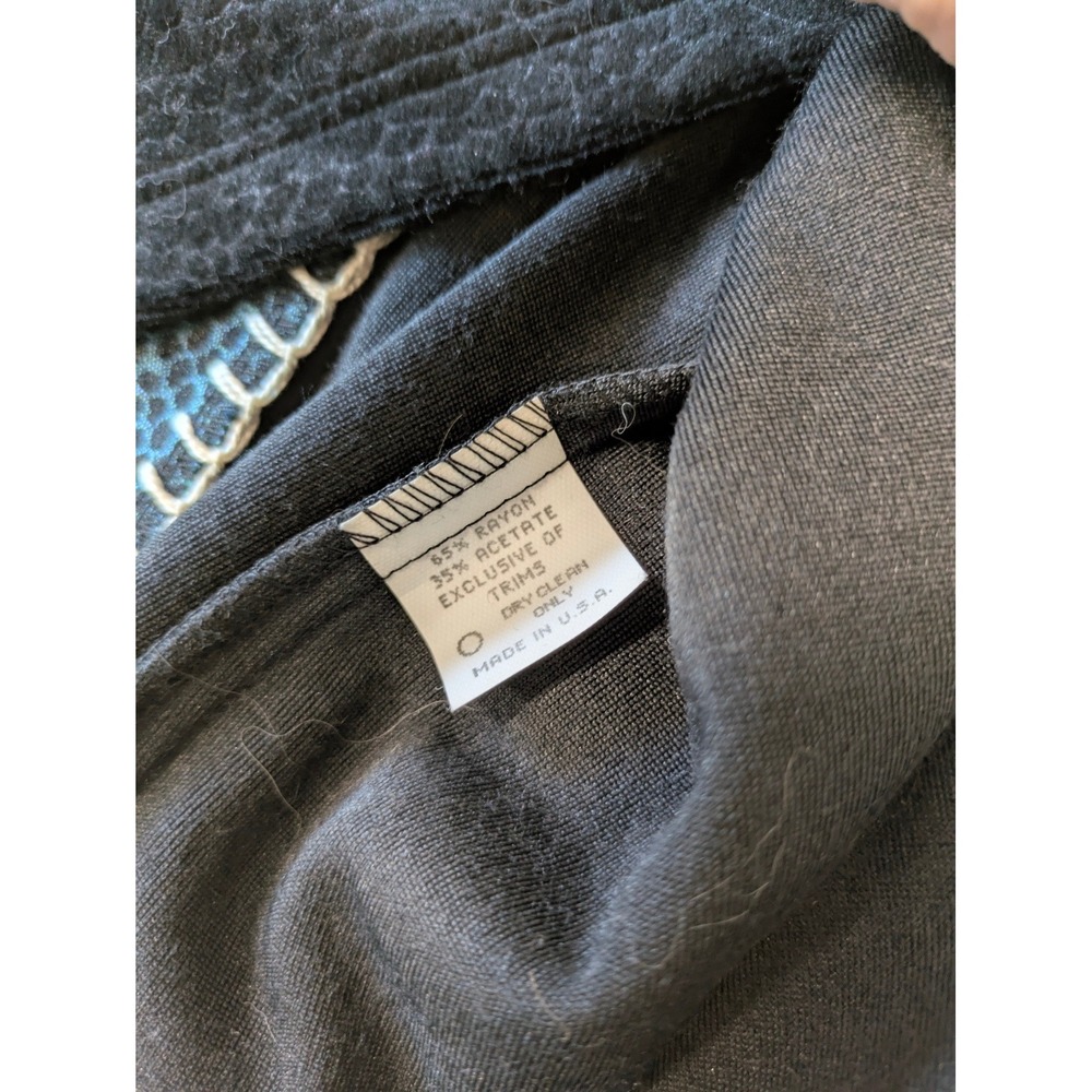 90s Kd. Spring Patchwork Full Zip Vest Medium Bla… - image 6